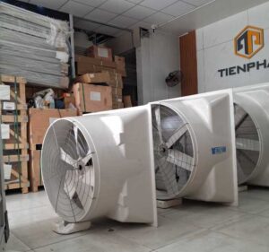 Quạt hút thông gió nhà xưởng Composite 660, chất liệu composite chống cháy, ứng dụng thông gió hút khói bụi làm mát nhà xưởng